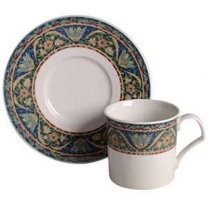 Mikasa cup & saucer set. Excellent condition 6 cups 5 saucers. San Marco pattern